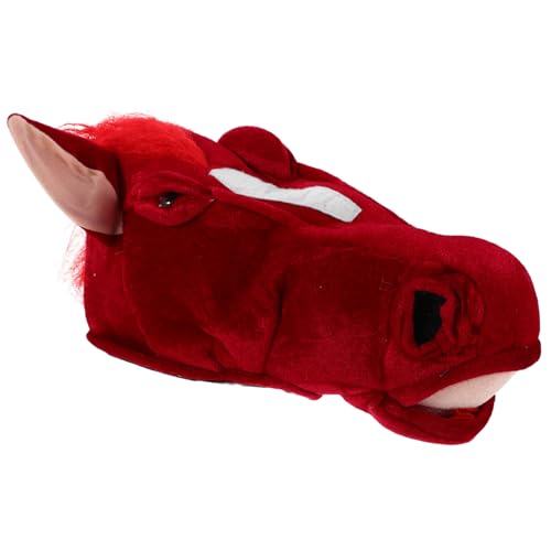 AKOOSY Horse Head Hat Pferdemaskottchen Atmungsaktiv Realistisch für Karneval Karneval Verkleidung Tierkostüm Bühnenauftritt von AKOOSY