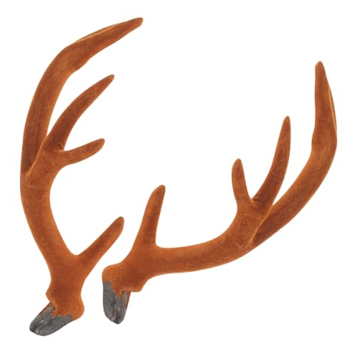 AKOOSY Künstliche Rentiergeweihe Braun Weiche DIY Bastel Accessoires Multifunktional für Haarreif Weihnachtsdekoration Sicher und Langlebig für Kopfband Herstellung und Festliche Cosplay von AKOOSY