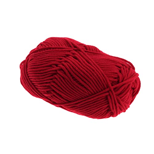 AKOOSY Milch-Baumwoll-Garn Schüttgut einfach Stricken Schal Baumwolle klobig rotes Garn scarf hand knitting crochet braids knitting wool yarn Baumwollgarn zum Häkeln Strickgarn von AKOOSY
