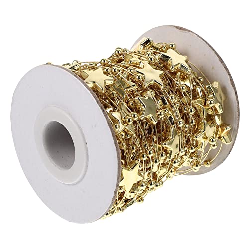 AKOOSY Multifunktionale Fünfzackige Sternperlenrolle Goldfarbene DIY Schmuckperlen für Kleidung Dekoration Party Armband Halskette Zubehör AKOOSY Multifunktionale Fünfzackige Sternperlenrolle Goldfarbene DIY Schmuckperlen für Kleidung Dekoration Party Armband Halskette Zubehör von AKOOSY