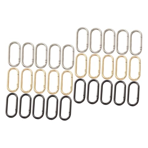AKOOSY Ovale Karabiner-clips Aus Zinklegierung Für Handtaschen, Schlüsselanhänger, Diy-schmuckherstellung, Federring-verbinder, Geldbörsengurt-verlängerungsclips, 30 Stück AKOOSY Ovale Karabiner-clips Aus Zinklegierung Für Handtaschen, Schlüsselanhänger, Diy-schmuckherstellung, Federring-verbinder, Geldbörsengurt-verlängerungsclips, 30 Stück von AKOOSY