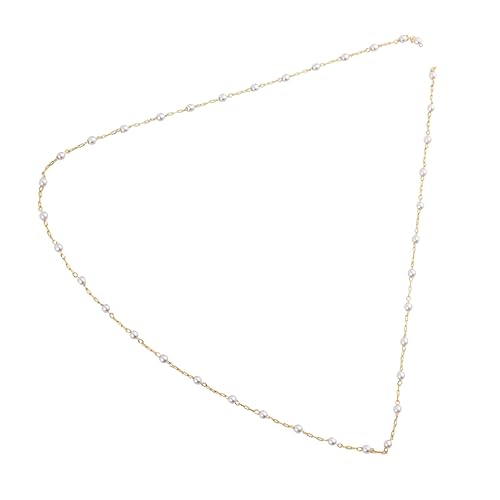 AKOOSY Perlenkette armreif kettenglieder schmuck machen Handgemachter Schmuck necklace Perlen für Schmuckhersteller Zubehörkette herstellen verdrehte Kettenspule Kabelkette Weiß von AKOOSY