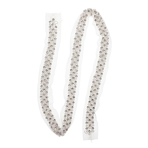 AKOOSY Reihiges Weißes Perlen und Strass Spitzenband mit Netzstoff Dekoratives Nähen Vielseitiges DIY Band für Kleidung Hochzeit Bastelprojekte Vintage Accessoires Handwerksverzierungen AKOOSY Reihiges Weißes Perlen und Strass Spitzenband mit Netzstoff Dekoratives Nähen Vielseitiges DIY Band für Kleidung Hochzeit Bastelprojekte Vintage Accessoires Handwerksverzierungen von AKOOSY