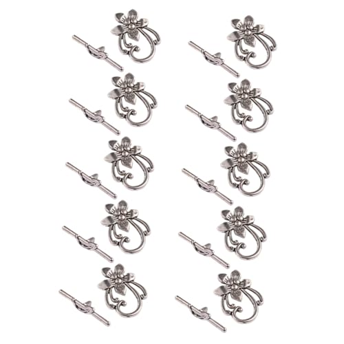 AKOOSY Retro Blumenform Ot verschluss aus Langlebiger Legierung Antik silberfarben Dekorativer Schmuckverschluss für DIY Halsketten und Armbänder Korrosionsbeständig und Modisch für AKOOSY Retro Blumenform Ot verschluss aus Langlebiger Legierung Antik silberfarben Dekorativer Schmuckverschluss für DIY Halsketten und Armbänder Korrosionsbeständig und Modisch für von AKOOSY