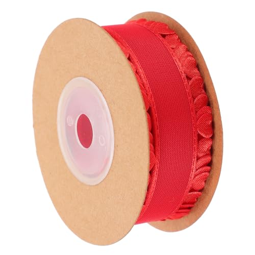 AKOOSY Rotes Geschenkband mit Herzmuster Breit Satinband Dekorationsband für DIY Basteln Geschenkverpackung Valentinstag Festival Schleifenband von AKOOSY