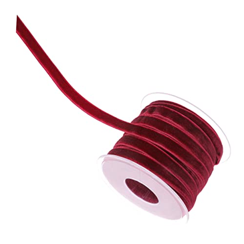 AKOOSY Samtband Geschenkband Weinrot Langlebiges DIY Dekoband für Kleidung Schmuck Party und Geschenkverpackung Farbenfrohes Dekoratives Bastelband von AKOOSY
