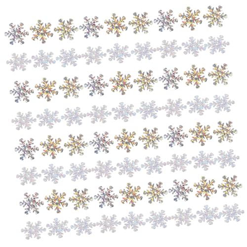 AKOOSY Schneeflocken Pailletten für Basteln Glitzernde Metallic Sequins DIY Dekorationen Winter Tischkonfetti Funkelnde Schneeflocken für Weihnachtsdeko und Handarbeiten von AKOOSY