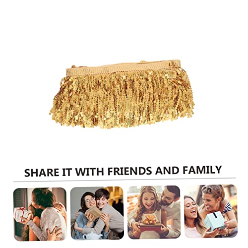 AKOOSY Sequin Trim mit Tassel Fransenborte Breit Lang für Latin Bühnenkostüme Nähen Basteln Dekorative Paillettenborte für Tanzkleider DIY Accessoires von AKOOSY
