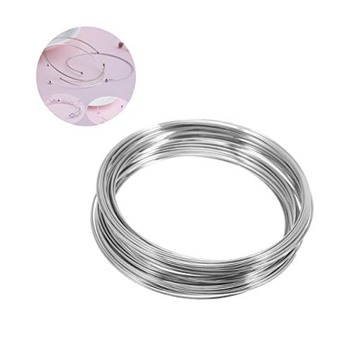 AKOOSY Silberne Stahldraht Frosted Draht Armband Ring Draht DIY Material für Schmuckherstellung für Frauen und Mädchen von AKOOSY