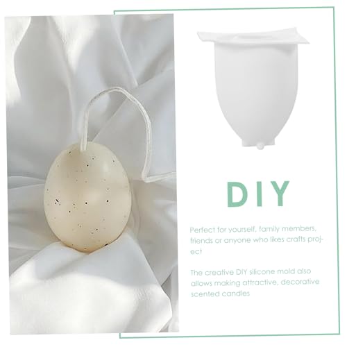 AKOOSY Silikon Kerzenform DIY Aromatherapie Kerzen Gießform Einzelloch Ei Motiv Flexible Leicht Zu Entformen Wiederverwendbar Für Handgemachte Duftkerzen von AKOOSY