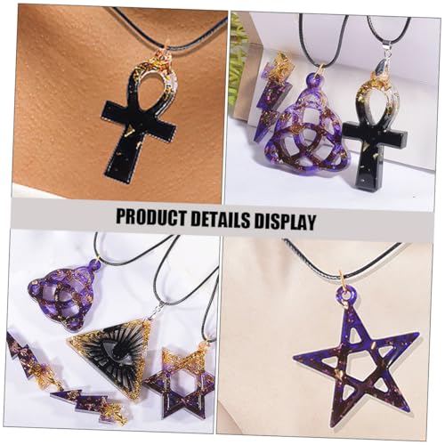 AKOOSY Silikonform DIY Schmuck Gießform Pentagramm Anhänger Form Sternförmig Robust Langlebig für Ohrringe Halsketten Herstellung Leicht Entfernbar für Anfänger und Profis von AKOOSY