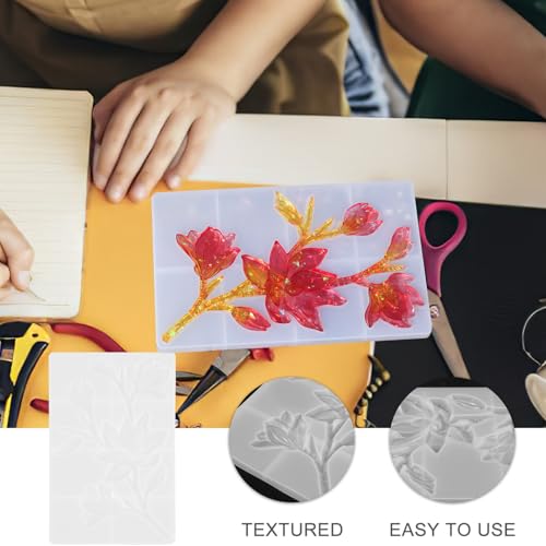 AKOOSY Silikonform Magnolienblüte DIY Gießform für Epoxidharz Kunsthandwerk Langlebig Einfach zu Entformen und Reinigen für Kreative Blumenornamente und Bastelprojekte von AKOOSY