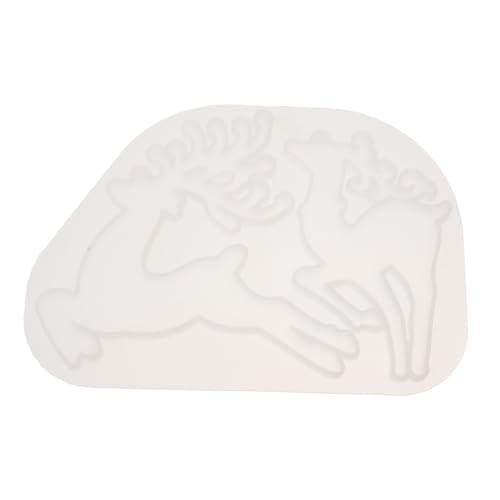 AKOOSY Silikonform Weihnachts Rentier Schlüsselanhänger DIY Gießform Wiederverwendbar Ungiftig Kreativ für Weihnachtsdekoration Geschenkgestaltung von AKOOSY