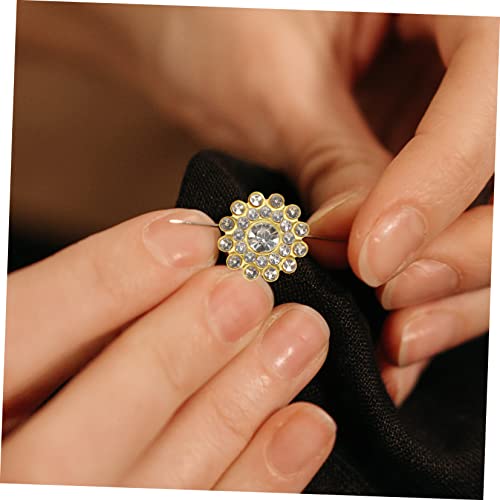AKOOSY Sonnenblume Strass Knöpfe Flatback Rhinestones für DIY Basteln pro Packung Dreischichtig Weiß Geeignet für Kleidung Taschen Haarbänder und Schmuck von AKOOSY
