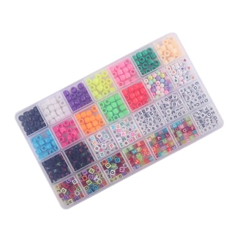 AKOOSY Teiliges Acryl Buchstaben Perlen mit Großen Löchern Langlebige DIY Schmuckperlen für Armbänder Halsketten Anhänger Vielseitige Bastelperlen für Personalisierte Accessoires von AKOOSY