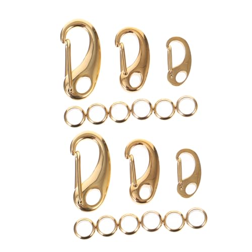 AKOOSY Teiliges DIY Karabinerverschluss aus Langlebigem Edelstahl mit Schlüsselringen Praktischer Schmuckverschluss für Halsketten Armbänder und Haustierleinen Einfache Montage AKOOSY Teiliges DIY Karabinerverschluss aus Langlebigem Edelstahl mit Schlüsselringen Praktischer Schmuckverschluss für Halsketten Armbänder und Haustierleinen Einfache Montage von AKOOSY