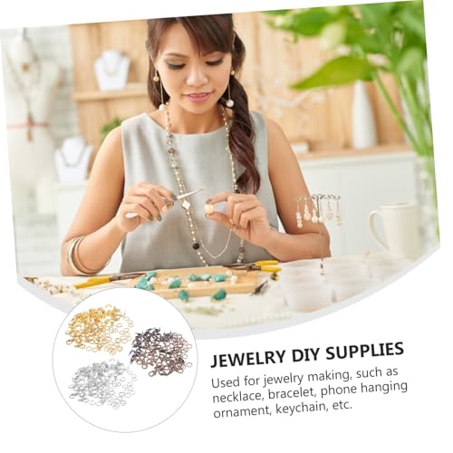 AKOOSY Teiliges DIY Schmuckbastelset mit Robusten Karabinerverschlüssen in Gold Silber und Rotkupfer für Armbänder Halsketten und Anhänger für Schmuckherstellung und Reparatur von AKOOSY