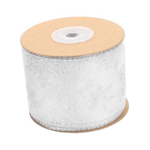 AKOOSY Transparente Glitzer mit Draht DIY Schleifenband für Weihnachten Hochzeiten und Dekoration für Geschenkverpackungen und Bastelprojekte Silber AKOOSY Transparente Glitzer mit Draht DIY Schleifenband für Weihnachten Hochzeiten und Dekoration für Geschenkverpackungen und Bastelprojekte Silber von AKOOSY