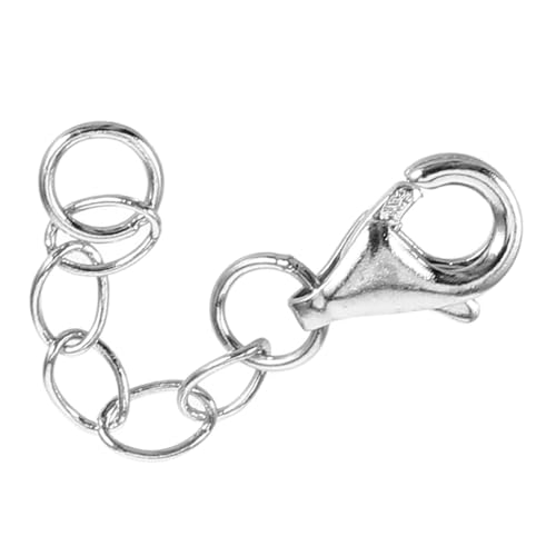 AKOOSY Verstellbare Kettenverlängerung aus Langlebigem mit Karabinerverschluss für Halsketten und Armbänder Installieren Silberfarbene Schmuckverlängerung für DIY Schmuckherstellung AKOOSY Verstellbare Kettenverlängerung aus Langlebigem mit Karabinerverschluss für Halsketten und Armbänder Installieren Silberfarbene Schmuckverlängerung für DIY Schmuckherstellung von AKOOSY