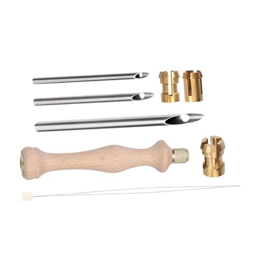 AKOOSY Verstellbares Stanznadel Stickerei Set mit Holzgriff Teiliges Punch Needle Kit für Anfänger Dicke Garne DIY Kreuzstich Handwerksprojekte Geeignet für Schule und Zuhause von AKOOSY