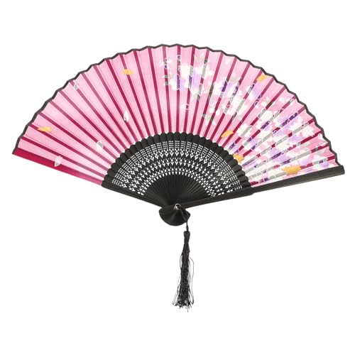 AKOOSY Vintage Chinesischer Fächer aus und Faltbarer Handfächer mit Quaste Tanz und Dekorationsaccessoire Faltbarer Faltfächer für Festivals und Aufführungen AKOOSY Vintage Chinesischer Fächer aus und Faltbarer Handfächer mit Quaste Tanz und Dekorationsaccessoire Faltbarer Faltfächer für Festivals und Aufführungen von AKOOSY