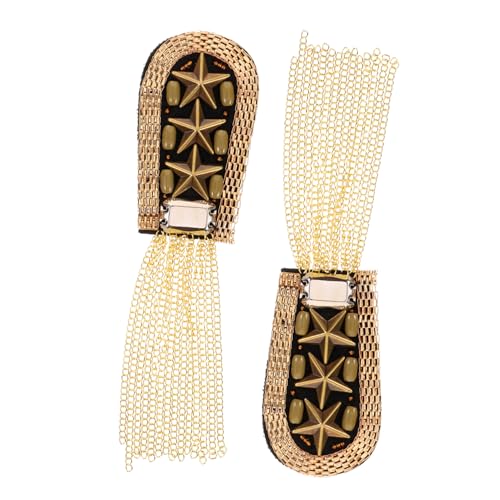 AKOOSY Vintage Quasten Schulter Epauletten Metall Schulterabzeichen mit Anhänger Damen Herren Schmuck Vielseitig für Hochzeit Foto Geburtstag Bühnenoutfit AKOOSY Vintage Quasten Schulter Epauletten Metall Schulterabzeichen mit Anhänger Damen Herren Schmuck Vielseitig für Hochzeit Foto Geburtstag Bühnenoutfit von AKOOSY