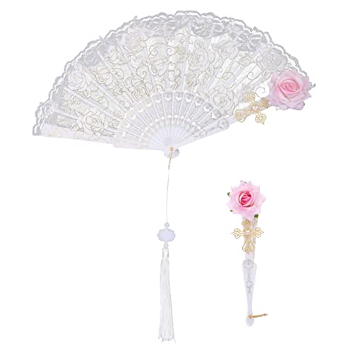 AKOOSY Vintage Spitzenfächer Damen Faltfächer Handfächer aus Spitze Retro Faltbarer Handventilator für Tanz Tee Party Cosplay und Fotorequisiten Hochwertiger Spitzenstoff Langlebig AKOOSY Vintage Spitzenfächer Damen Faltfächer Handfächer aus Spitze Retro Faltbarer Handventilator für Tanz Tee Party Cosplay und Fotorequisiten Hochwertiger Spitzenstoff Langlebig von AKOOSY