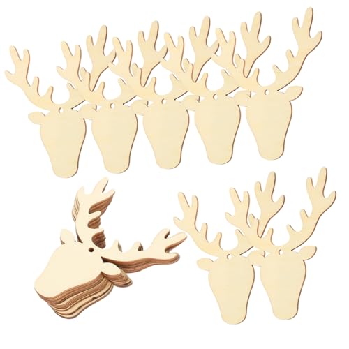 AKOOSY Weihnachts DIY Holzanhänger Unbemalte Holzfiguren mit Graffiti Accessoires für Fenster und Baumdeko Vielseitige Xmas Holzchips für Festtagsdekoration AKOOSY Weihnachts DIY Holzanhänger Unbemalte Holzfiguren mit Graffiti Accessoires für Fenster und Baumdeko Vielseitige Xmas Holzchips für Festtagsdekoration von AKOOSY