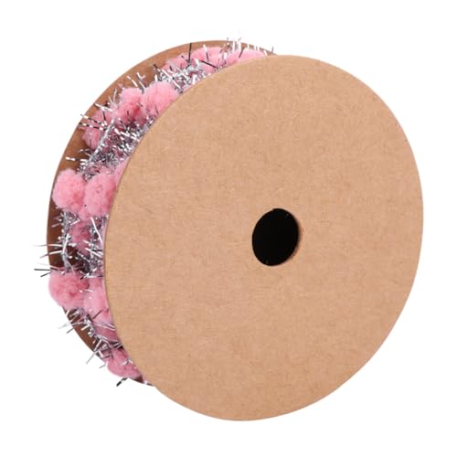 AKOOSY Weihnachtsbaum Dekoband mit Pompons Drahtkanten Geschenkband in Glitter Deko für Festliche Geschenkverpackung DIY Bastelband für Weihnachtsdeko und Partygestaltung von AKOOSY