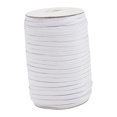 AKOOSY Weißes Flaches Elastisches Band Breit Dehnbares Nähgummi für Ärmelbündchen Bastelprojekte Vielseitiges Stretchband zum Nähen und DIY verwendung von AKOOSY