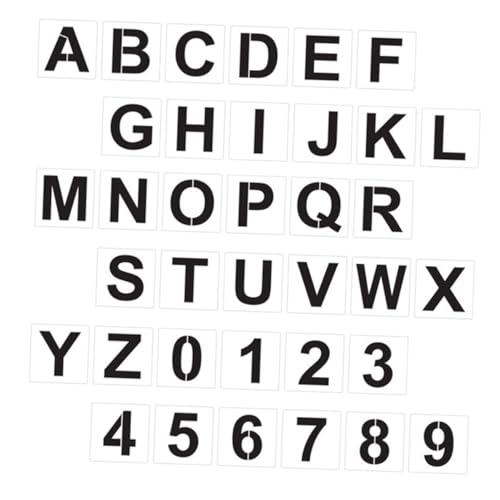 AKOOSY Wiederverwendbare Buchstaben Schablonen Pet Alphabet Zahlen Malvorlagen für DIY Wanddeko Stoffmalerei Basteln AKOOSY Wiederverwendbare Buchstaben Schablonen Pet Alphabet Zahlen Malvorlagen für DIY Wanddeko Stoffmalerei Basteln von AKOOSY