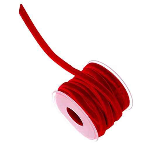 AKOOSY Yards Rotes Samtband Flockband Geschenkband für Verpackung DIY Dekoration Hochzeit Geburtstag Party Zubehör AKOOSY Yards Rotes Samtband Flockband Geschenkband für Verpackung DIY Dekoration Hochzeit Geburtstag Party Zubehör von AKOOSY