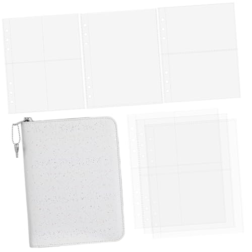 AKOOSY Zipper Binder Weiß Journal Organizer mit Sicherem Reißverschluss Flexibler Ringbuch Planer für Schule Büro und Reise von AKOOSY