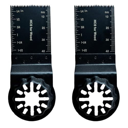 Oszillierende Sägeblätter für Multifunktionswerkzeug, universelle Passform, langlebige Multitool-Klingen für Holz, Kunststoff und Trockenbau, 2 Stück von AKSIQIOL