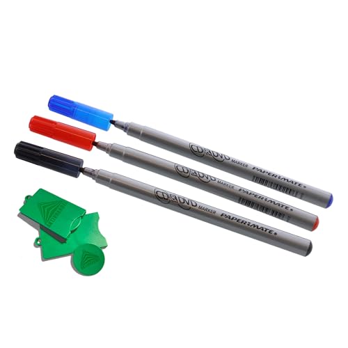 AKTIVHANDEL CD DVD Marker Set, 3 Farben Blau, Rot und Schwarz, dauerhafte Beschriftung für klare Organisation, 1mm feine Spitze inkl. Einkaufswagenchip AKTIVHANDEL CD DVD Marker Set, 3 Farben Blau, Rot und Schwarz, dauerhafte Beschriftung für klare Organisation, 1mm feine Spitze inkl. Einkaufswagenchip von AKTIVHANDEL