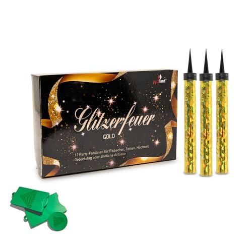 AKTIVHANDEL Glitzerfeuer Gold, 12 Tortenfontänen, Tischfeuerwerk für Geburtstag, Hochzeit und andere Feiern, inkl. Einkaufswagenchip AKTIVHANDEL Glitzerfeuer Gold, 12 Tortenfontänen, Tischfeuerwerk für Geburtstag, Hochzeit und andere Feiern, inkl. Einkaufswagenchip von AKTIVHANDEL