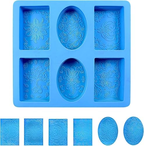 AKVYNTYR Seifenformen Silikon, Seife Selber Machen Formen, 6 Hohlräume Silikonform Seife Silicone Mold, Seife Herstellen Silikonformen Seife, Seifenherstellung für Seife DIY Formen, Schokolade AKVYNTYR Seifenformen Silikon, Seife Selber Machen Formen, 6 Hohlräume Silikonform Seife Silicone Mold, Seife Herstellen Silikonformen Seife, Seifenherstellung für Seife DIY Formen, Schokolade von AKVYNTYR