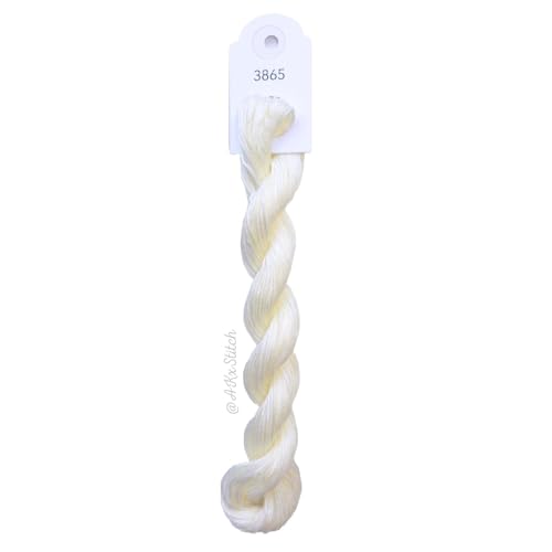 CXC 3865 Winter White Kreuzstich Garn Kegel, Farbe passend zu DMC, Stickerei Baumwollgarn Meterware (40 Meter) von AKxStitch