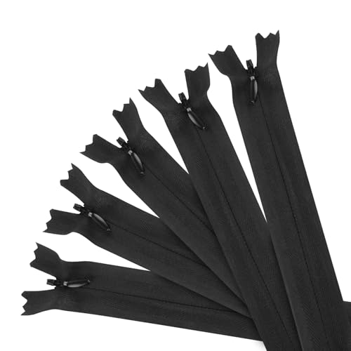 10 Stück Reißverschlüsse Schwarz, Reißverschlüsse zum Nähen 40cm, Nylon Unsichtbaren Reißverschlüssen, unsichtbar reißverschluß zum Kleidung Stoff Jeans Hosen Taschen Basteln Nähmaschine(Schwarz) 10 Stück Reißverschlüsse Schwarz, Reißverschlüsse zum Nähen 40cm, Nylon Unsichtbaren Reißverschlüssen, unsichtbar reißverschluß zum Kleidung Stoff Jeans Hosen Taschen Basteln Nähmaschine(Schwarz) von ALAHUGYEF
