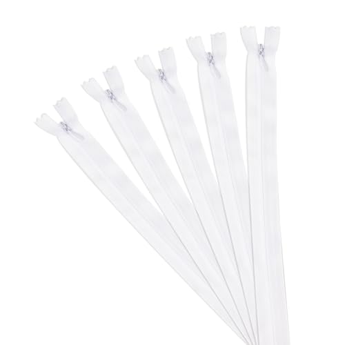 5 Stück Reißverschlüsse Weiß, Reißverschlüsse zum Nähen 40cm, Nylon Unsichtbaren Reißverschlüssen, unsichtbar reißverschluß zum Kleidung Stoff Jeans Hosen Taschen Basteln Nähmaschine(Weiß) 5 Stück Reißverschlüsse Weiß, Reißverschlüsse zum Nähen 40cm, Nylon Unsichtbaren Reißverschlüssen, unsichtbar reißverschluß zum Kleidung Stoff Jeans Hosen Taschen Basteln Nähmaschine(Weiß) von ALAHUGYEF