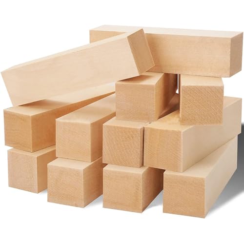 10 Stück Original Massivholzschnitzblöcke, Übungsholzschnitzblock, quadratische Holzleistenstreifen, Hobby, DIY Handwerk 10 Stück Original Massivholzschnitzblöcke, Übungsholzschnitzblock, quadratische Holzleistenstreifen, Hobby, DIY Handwerk von ALANIZ