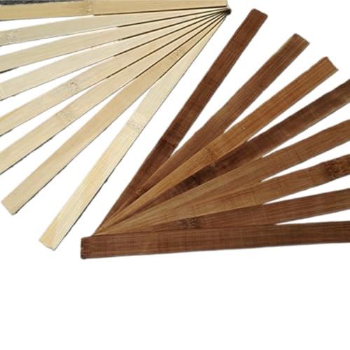 100 Stück Kohlenstoff-/Blumen-Farbe, flache Streifen, Holzstreifen für handgefertigte DIY gewebte Stühle, kleines Holzhausmaterial, Dekoration 100 Stück Kohlenstoff-/Blumen-Farbe, flache Streifen, Holzstreifen für handgefertigte DIY gewebte Stühle, kleines Holzhausmaterial, Dekoration von ALANIZ