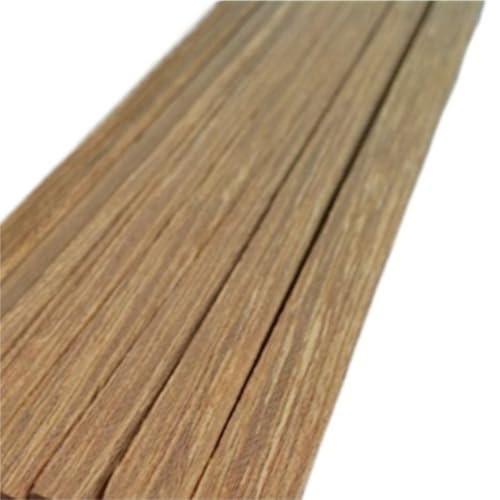 20 Stück unlackierte Stäbchen, natürliche Teakholzstreifen, Länge 500 mm, 450 mm, einfache handgefertigte Holzstäbe für Heimwerker, Möbel, Holzbearbeitung (500 x 6 x 0,6 mm) von ALANIZ