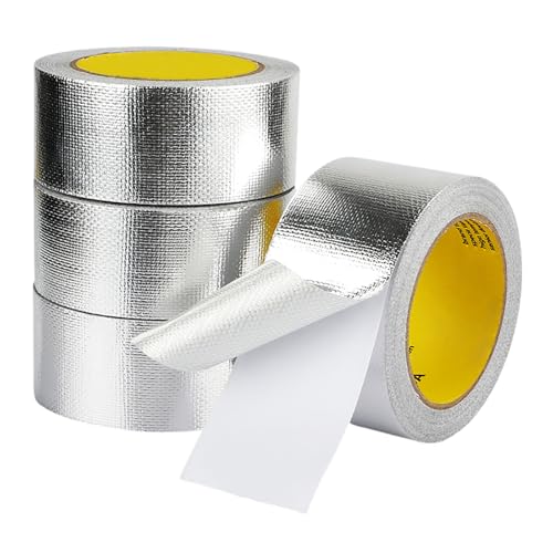 ALANIZ Aluminiumfolienband, 0,15 mm dickes, strapazierfähiges, wasserdichtes Klebeband, Dichtungsband for Rohrleitungen, HLK-Kanäle, Trocknerentlüftungen(15cm*50m) von ALANIZ