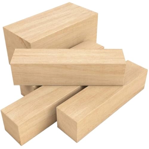Holzschnitzblock, 10 x 5 mm, 10 x 2,5 mm, Premium-Lindenholzschnitzblöcke, Balsaholzstäbe, Streifen, Hobby für Erwachsene von ALANIZ