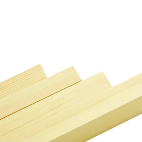 Lamellen aus natürlichem sibirischem Kiefernholz, 500 mm x 330 mm, unlackierte Holzleisten für Möbel, Holzbearbeitung (500 x 10 x 10 mm), 10 Stück von ALANIZ