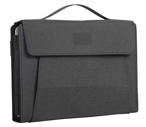 Alassio 30130 - Mobile Office DIN A4 FIORI, Multifunktion Aktentasche für 13,3" Notebook, Tablet und Handy, Organizer Laptoptasche für unterwegs und im Büro, Mappe in anthrazit, ca. 34,5 x 27 x 4 cm von ALASSIO