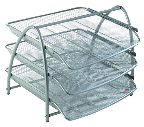 Alba MESHTRAY3 M Dreiteilige Briefablage, 5 verschiebbare Fächer von ALBA