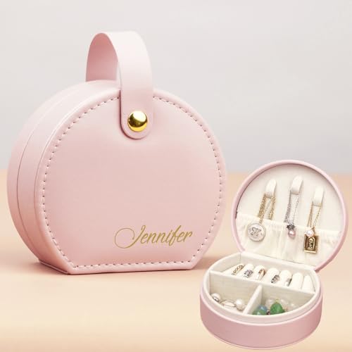 ALBK Personalisierte Schmuckschatulle für Frauen – Brautjungfernantragsgeschenke, personalisiertes Schmuck-Reiseetui, individuelle Brautjungfer-Schmuckschatulle, Hochzeit, Weihnachten, Brautjungfern ALBK Personalisierte Schmuckschatulle für Frauen – Brautjungfernantragsgeschenke, personalisiertes Schmuck-Reiseetui, individuelle Brautjungfer-Schmuckschatulle, Hochzeit, Weihnachten, Brautjungfern von ALBK