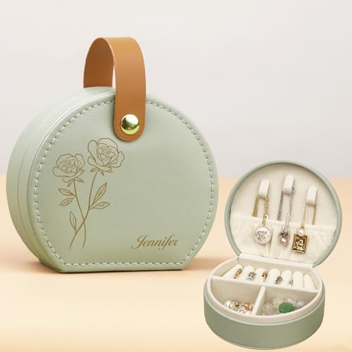 ALBK Personalisierte Schmuckschatulle für Frauen – Brautjungfernantragsgeschenke, personalisiertes Schmuck-Reiseetui, individuelle Brautjungfer-Schmuckschatulle, Hochzeit, Weihnachten, Brautjungfern ALBK Personalisierte Schmuckschatulle für Frauen – Brautjungfernantragsgeschenke, personalisiertes Schmuck-Reiseetui, individuelle Brautjungfer-Schmuckschatulle, Hochzeit, Weihnachten, Brautjungfern von ALBK